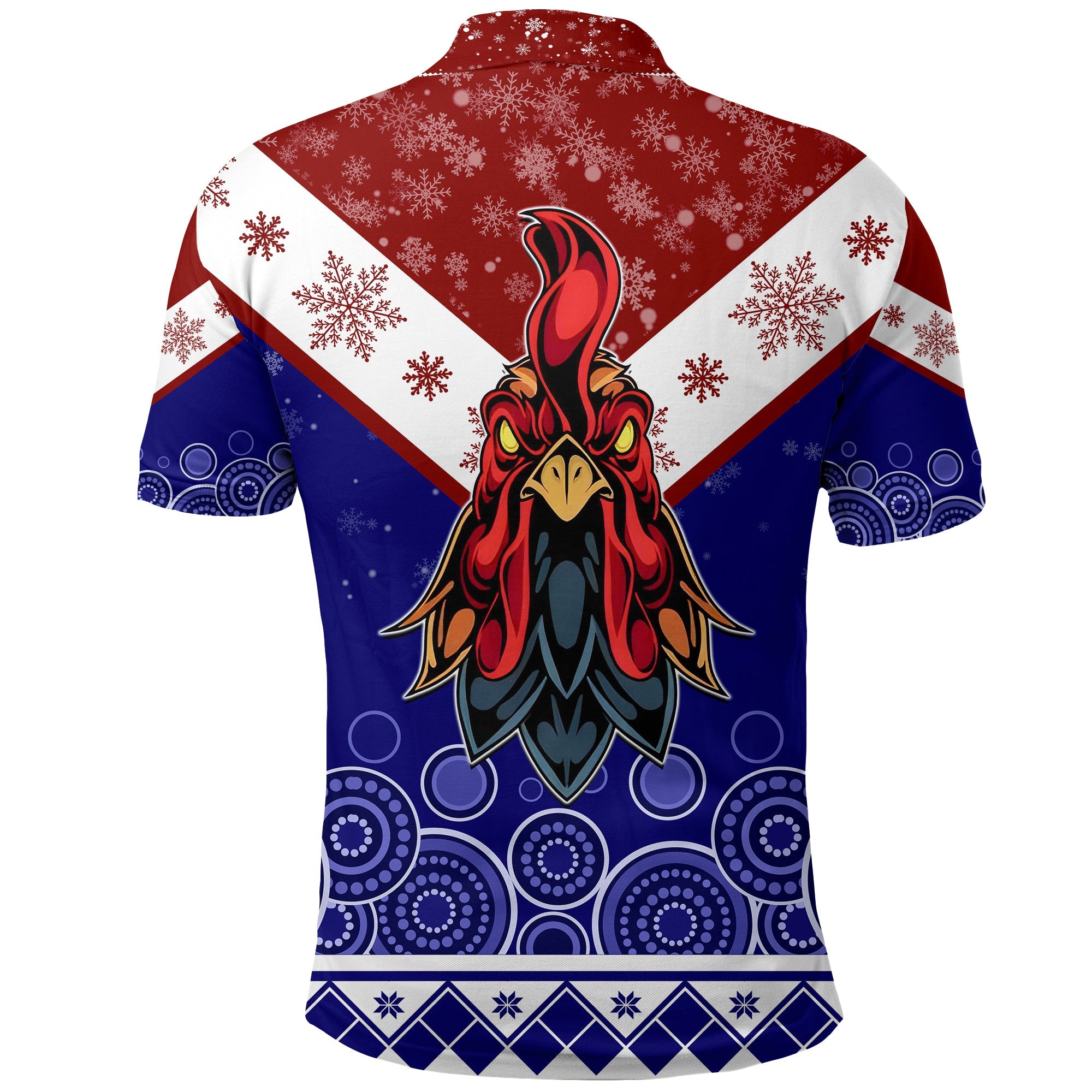 aboriginal-art-chooks-tricolor-merry-christmas-polo-shirt