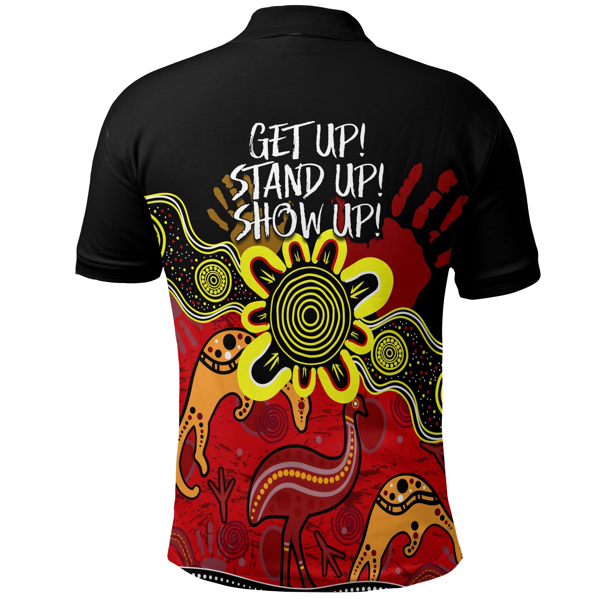 indigenous-naidoc-week-2022-polo-shirt-kangaroo-and-emu-birds