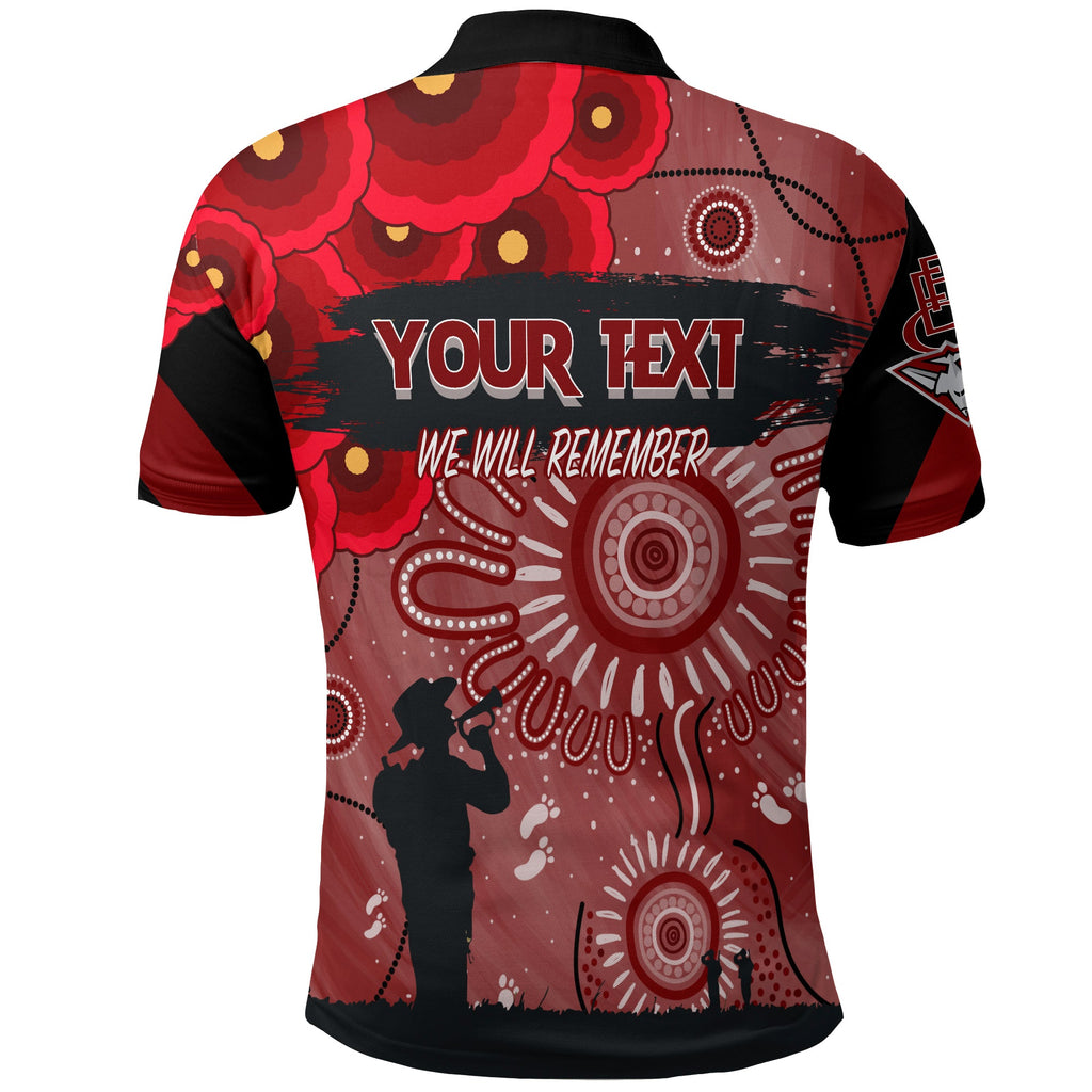 custom-personalised-essendon-bombers-indigenous-anzac-day-polo-shirt-we-will-remember