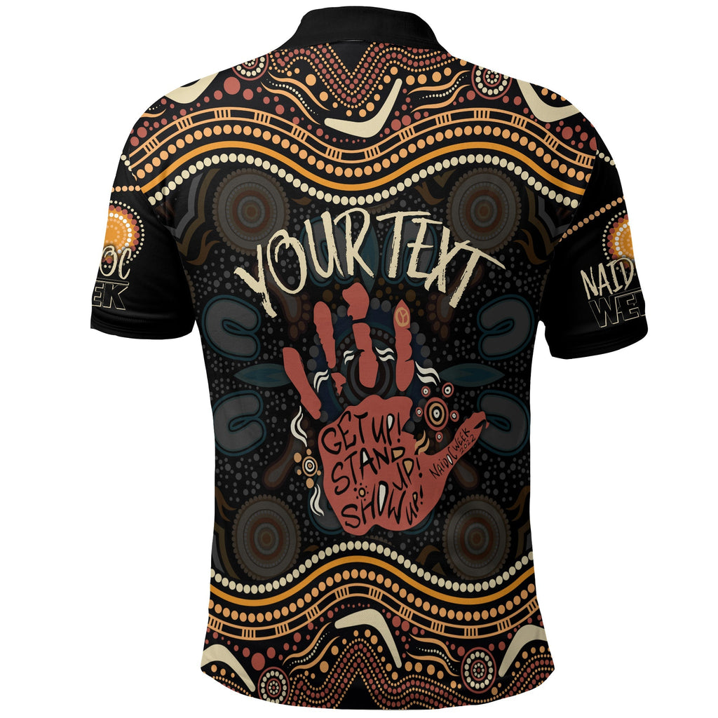 personalised-naidoc-week-2022-polo-shirt-aboriginal-art-hand-stencils