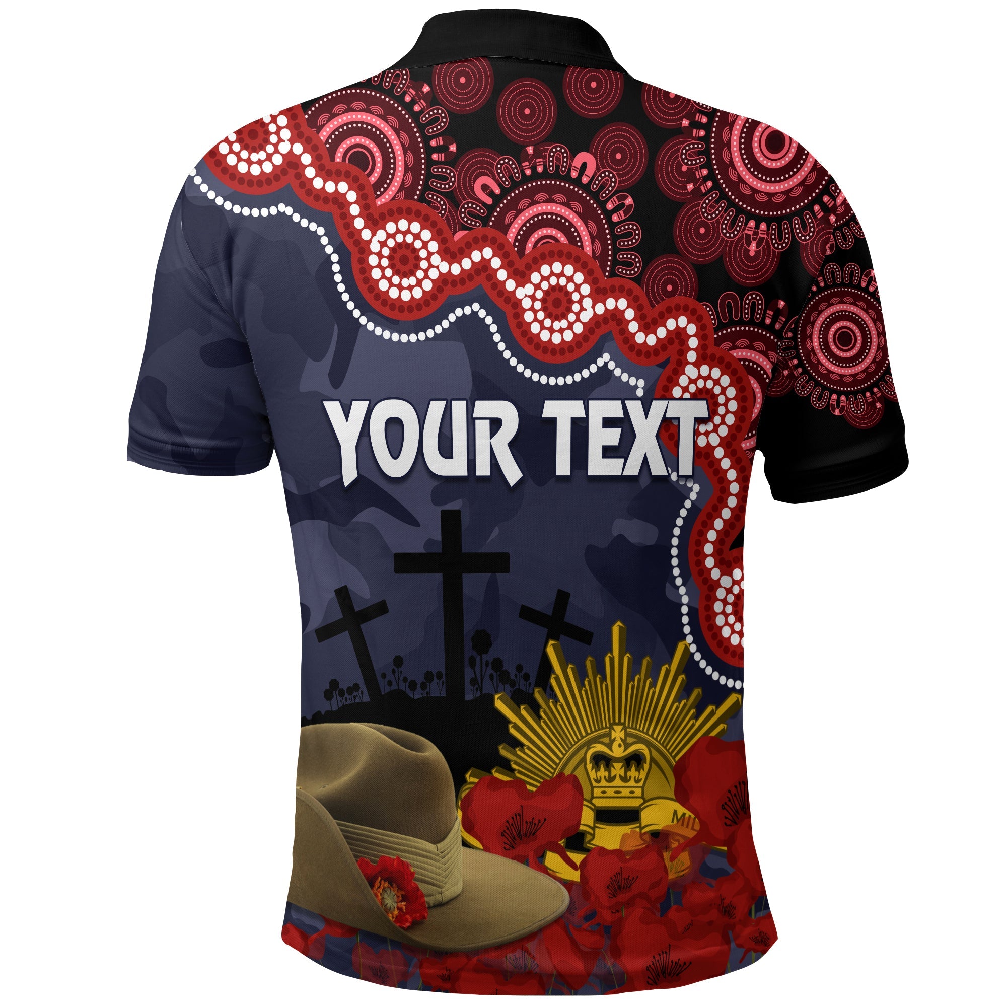 melbourne-dees-football-anzac-2023-polo-shirt-aboriginal-mix-slouch-hat