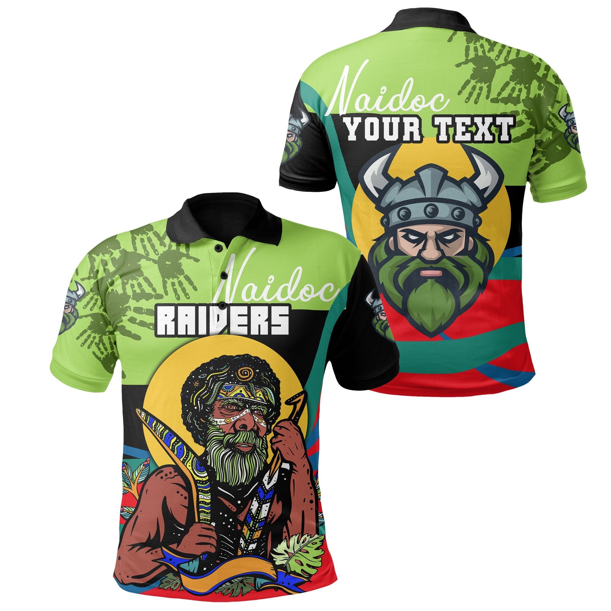 custom-personalised-raiders-naidoc-week-polo-shirt-canberra-indigenous-sport-special-style