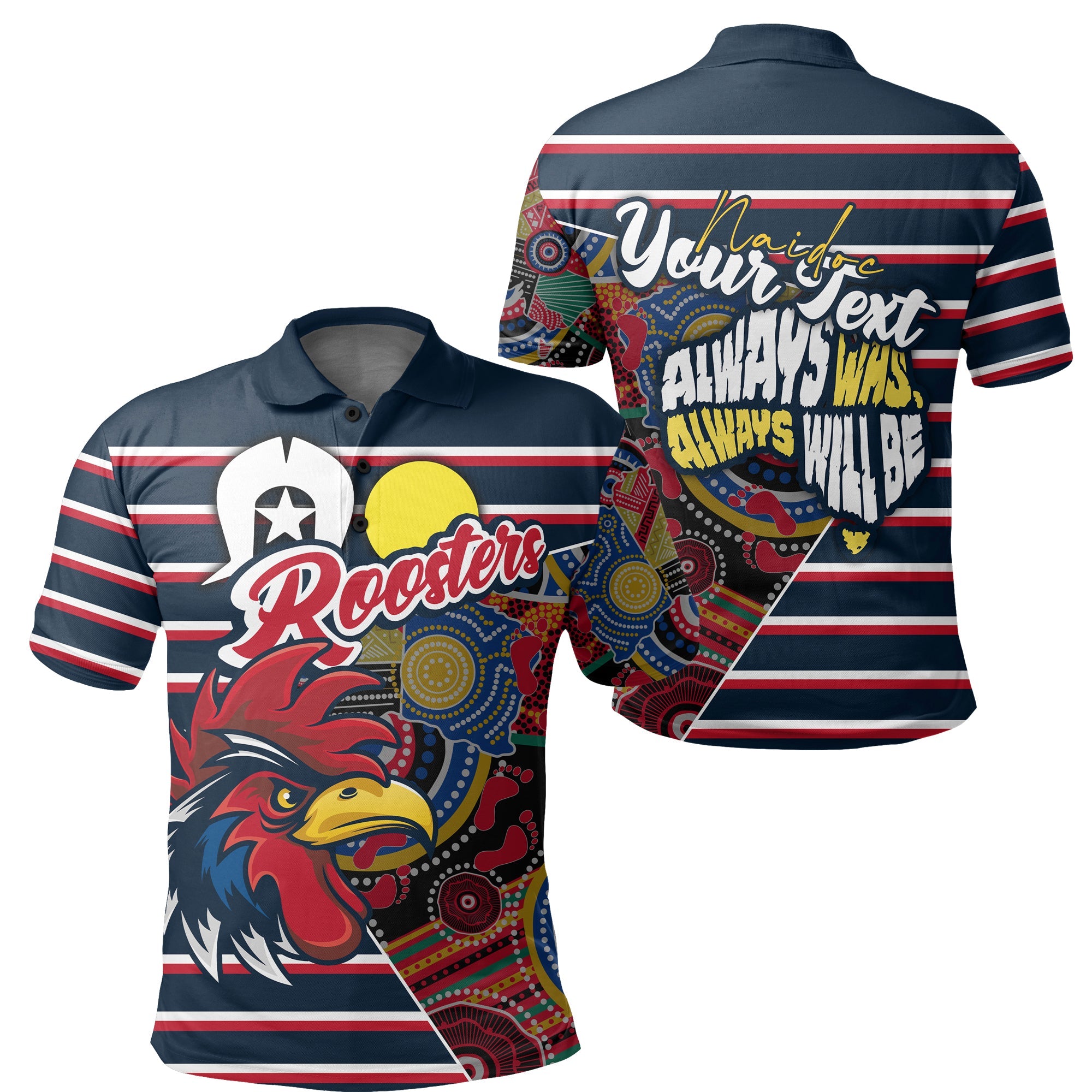 custom-personalised-australia-roosters-naidoc-week-polo-shirt-sport-style