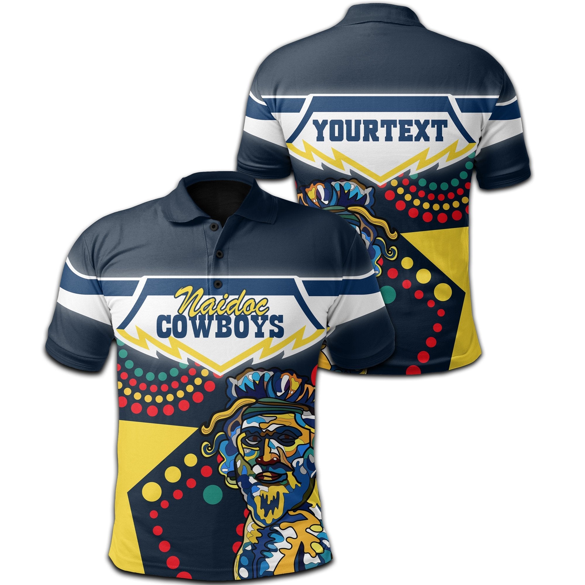 custom-personalised-cowboys-naidoc-week-polo-shirt-north-aboriginal-star-style