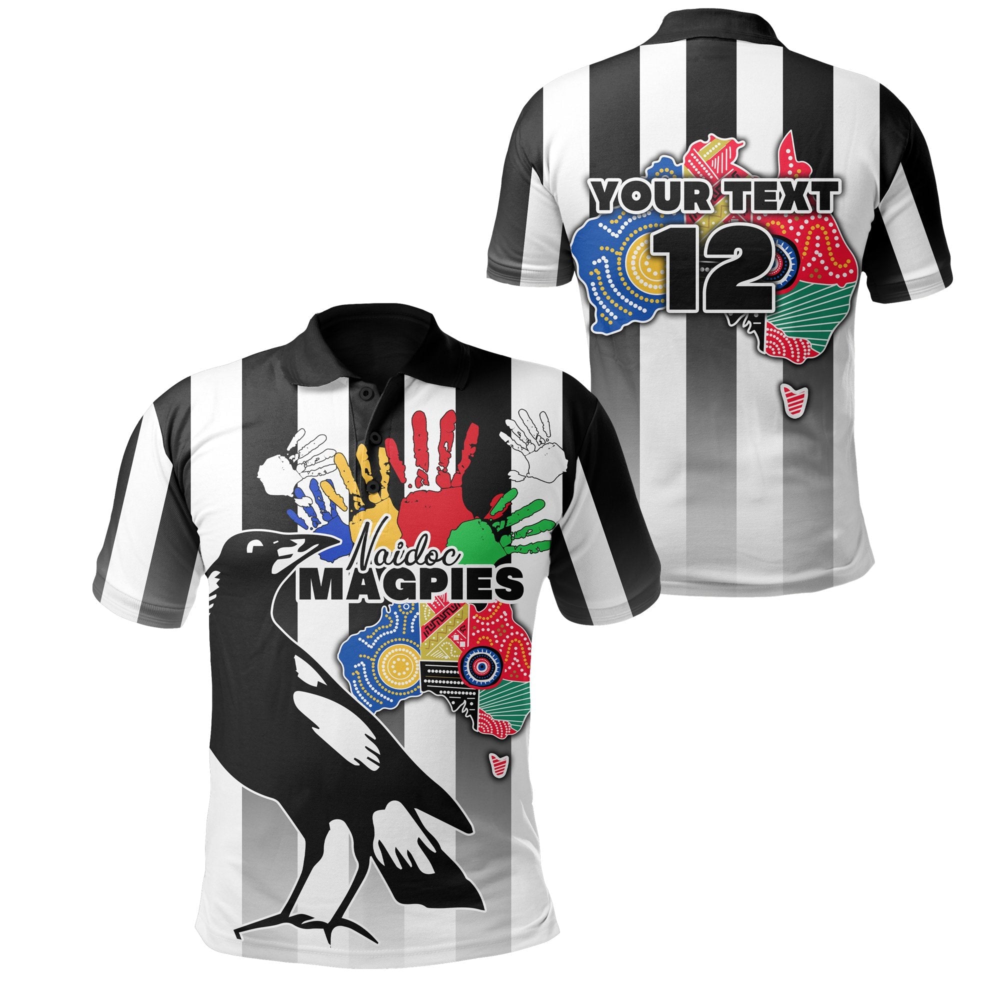 custom-personalised-magpies-naidoc-week-polo-shirt-collingwood-sport-map-style