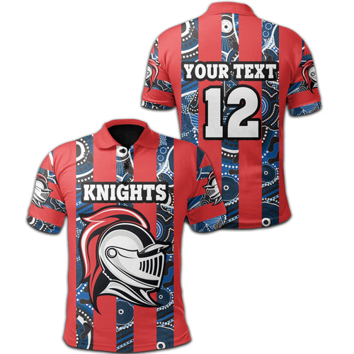 custom-personalised-knights-polo-shirt-newcastle-aboriginal-vertical-style