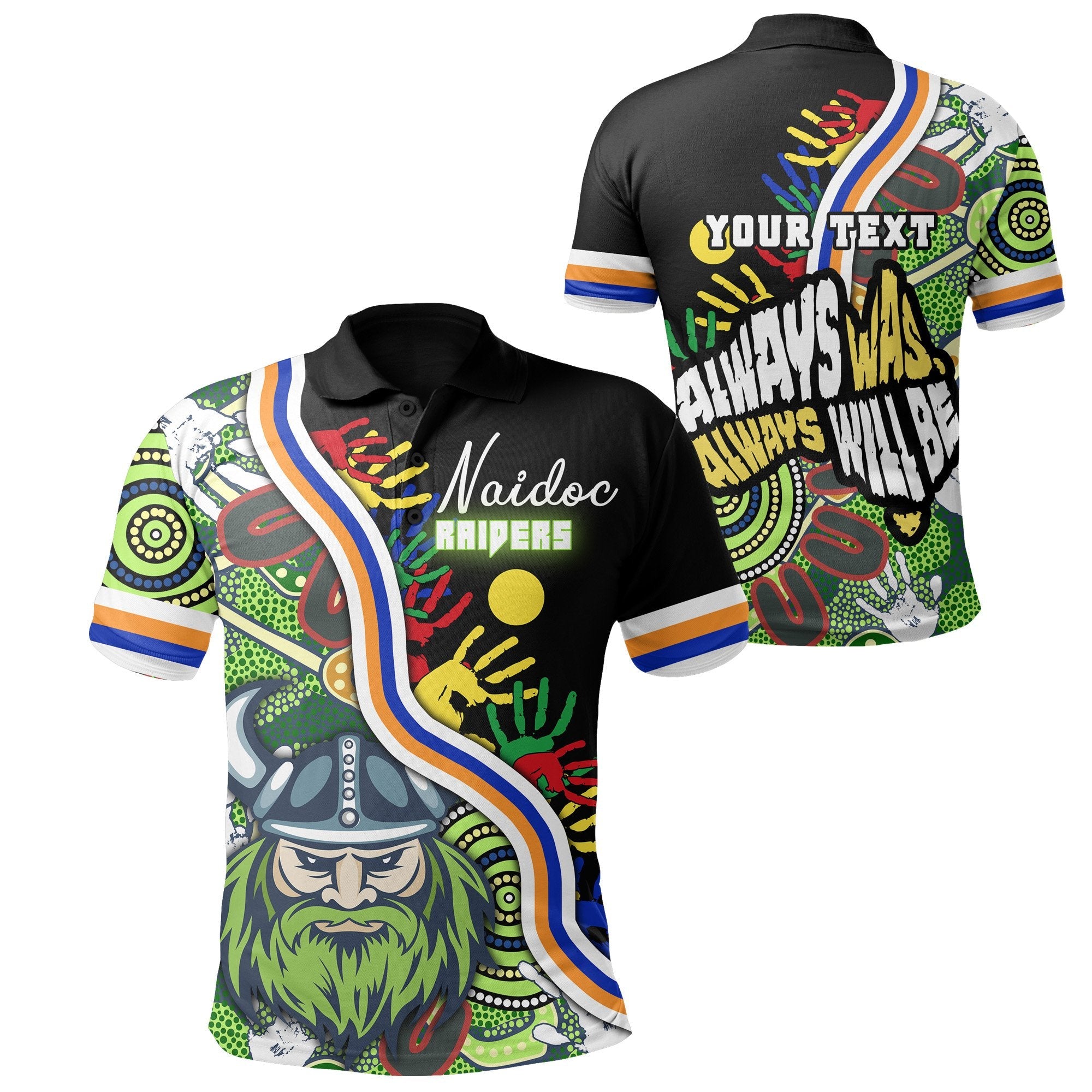 custom-personalised-raiders-naidoc-week-polo-shirt-canberra-indigenous-sport-style-1