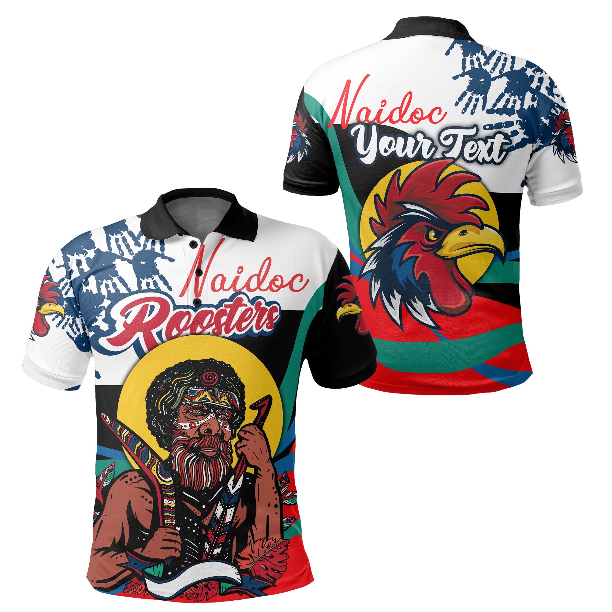 custom-personalised-australia-roosters-naidoc-week-polo-shirt-indigenous-style