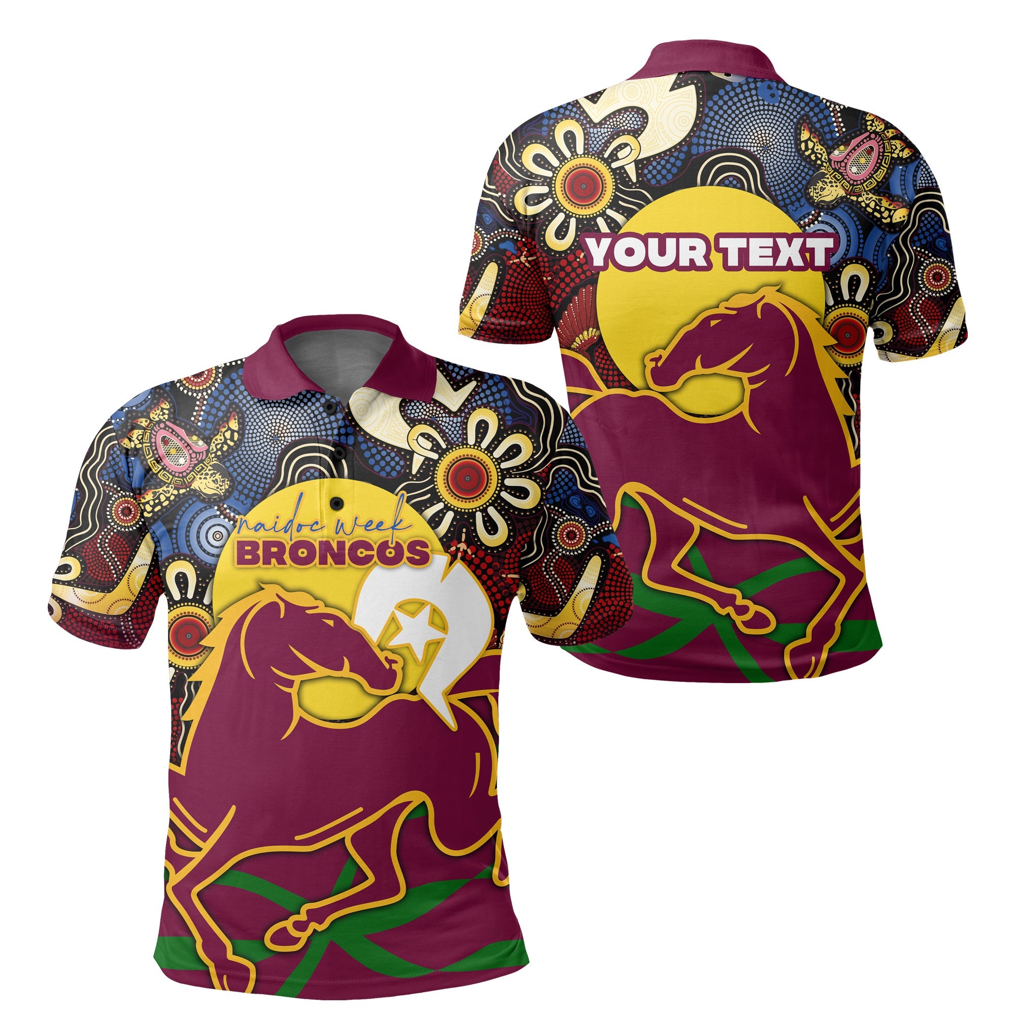 custom-personalised-broncos-naidoc-week-polo-shirt-aboriginal-art-style