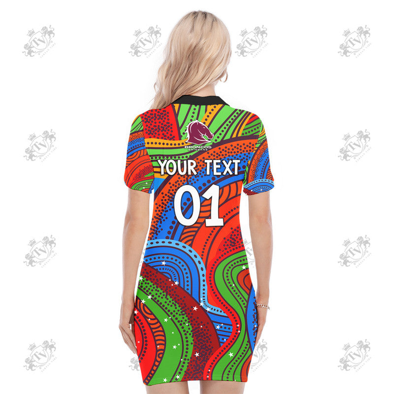 custom-personalised-brisbane-broncos-2022-woman-polo-dress-indigenous-vibes