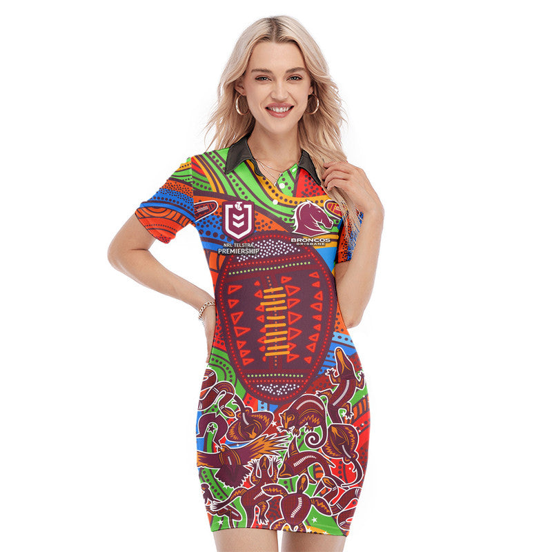 custom-personalised-brisbane-broncos-2022-woman-polo-dress-indigenous-vibes