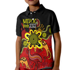 indigenous-naidoc-week-2022-kid-polo-shirt-kangaroo-and-emu-birds