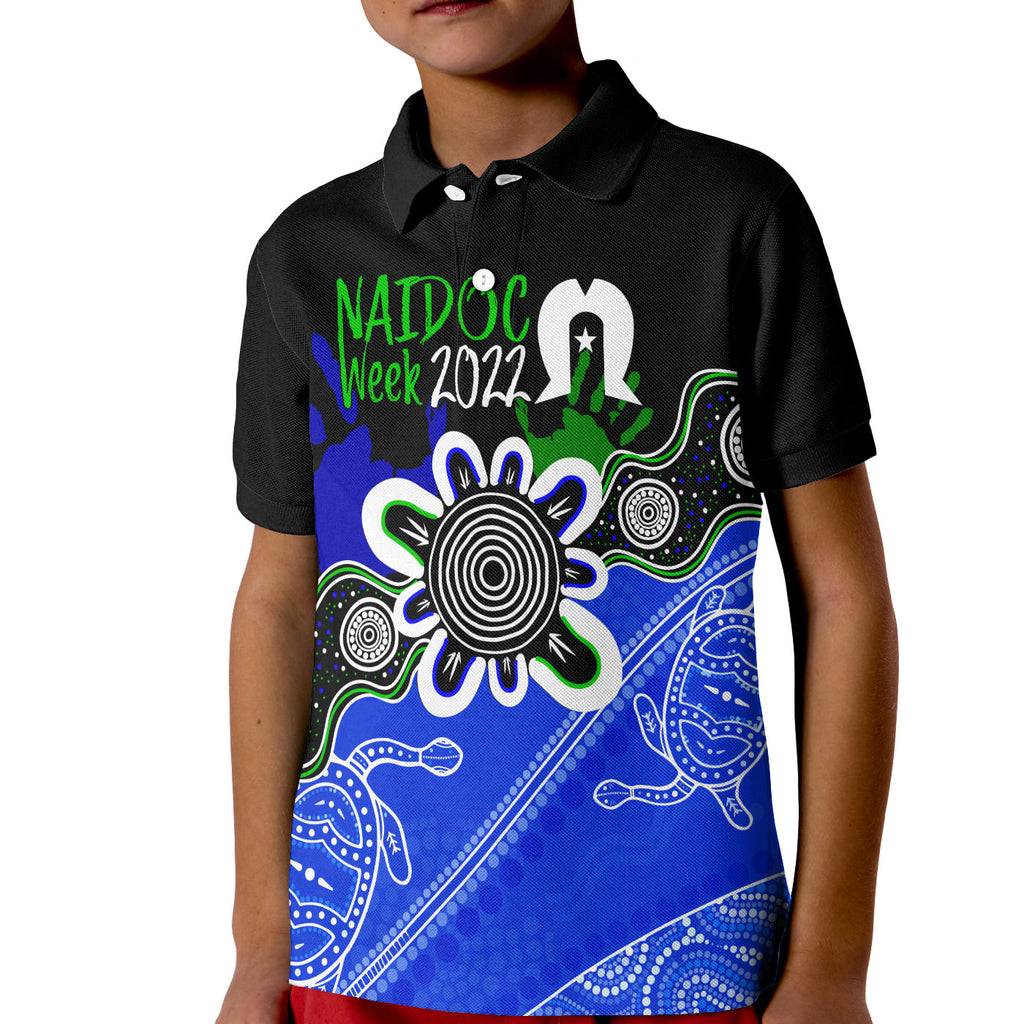 indigenous-torres-straits-naidoc-week-2022-kid-polo-shirt-turtles-style