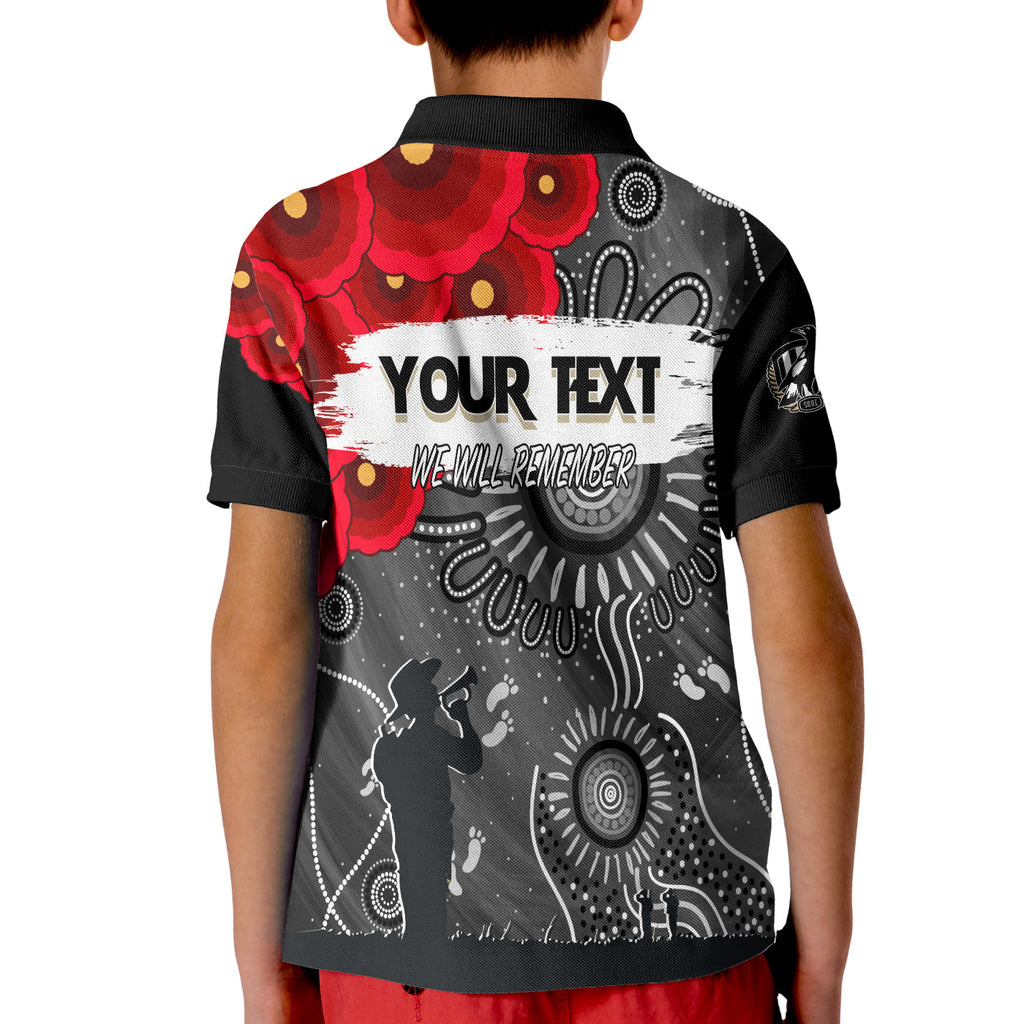 custom-personalised-collingwood-magpies-indigenous-anzac-day-kid-polo-shirt-we-will-remember