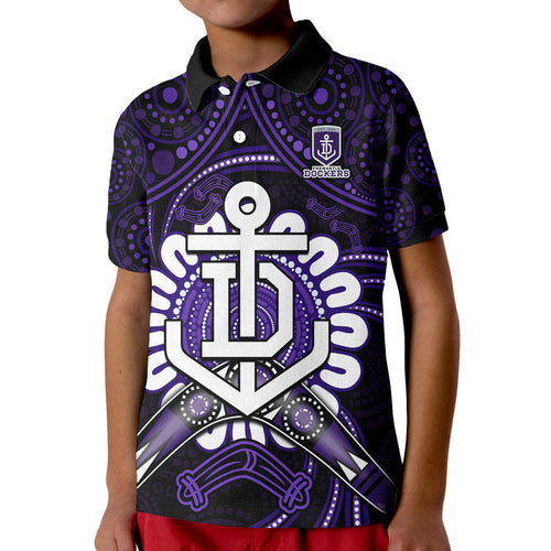custom-personalised-dockers-football-polo-shirt-boomerang-indigenous-dots