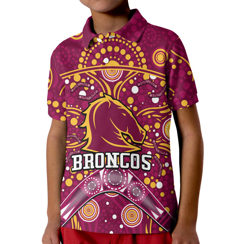 custom-personalised-broncos-rugby-polo-shirt-boomerang-indigenous-dots