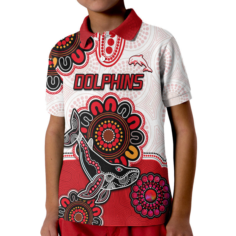 custom-personalised-dolphins-rugby-polo-shirt-indigenous-circles-and-waves-white