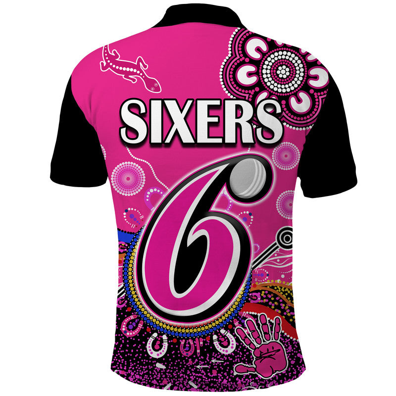 sydney-sixers-polo-shirt-cricket-indigenous-aboriginal-lizard-version
