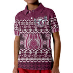 custom-personalised-manly-warringah-maroon-sea-eagles-christmas-vibe-polo-shirt