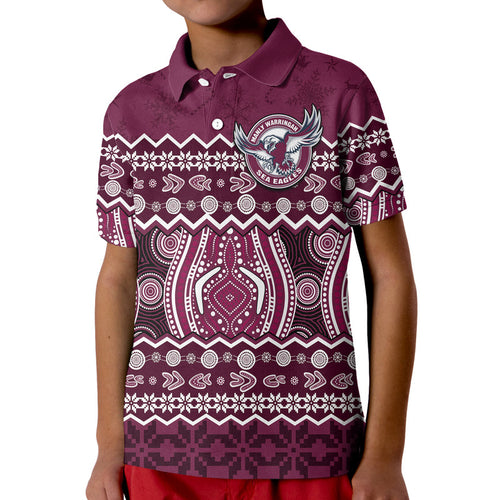custom-personalised-manly-warringah-maroon-sea-eagles-christmas-vibe-polo-shirt