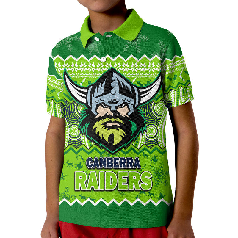 canberra-the-green-machine-raiders-aboriginal-christmas-vibe-polo-shirt