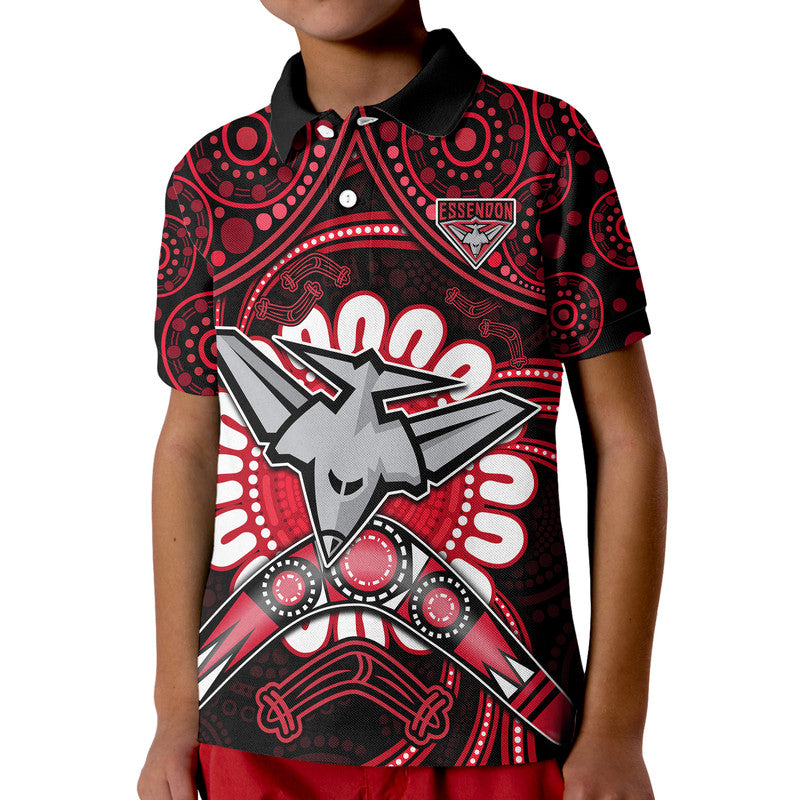 custom-personalised-bombers-football-polo-shirt-boomerang-indigenous-dots