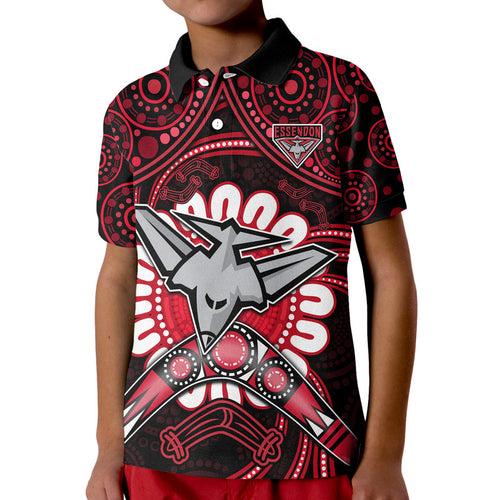 custom-personalised-bombers-football-polo-shirt-boomerang-indigenous-dots