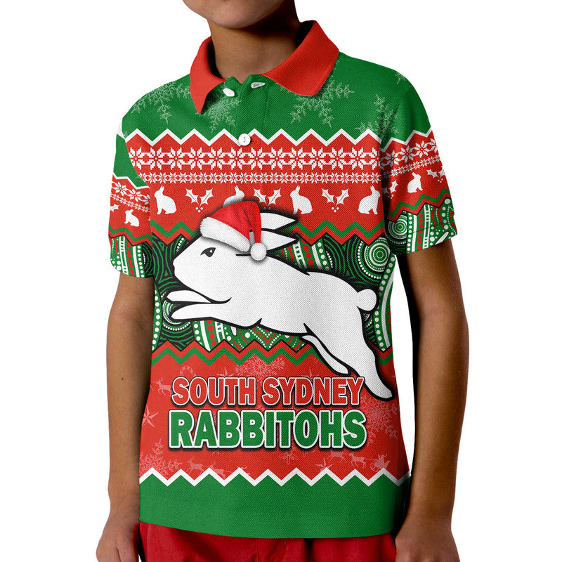 custom-personalised-south-sydney-rabbitohs-aboriginal-christmas-vibe-polo-shirt
