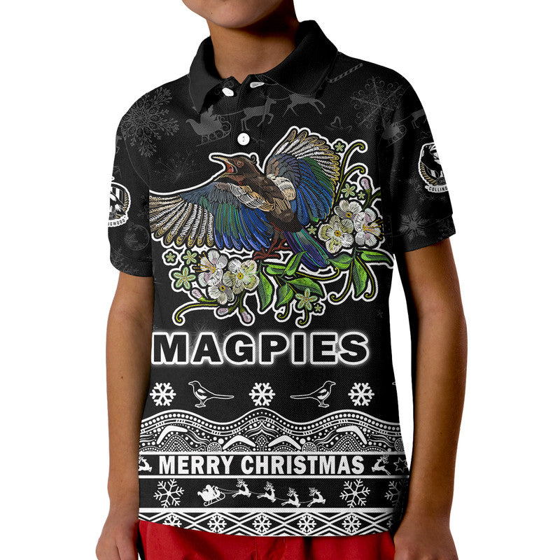 custom-personalised-and-number-collingwood-pies-unique-winter-season-polo-shirt-magpies-merry-christmas