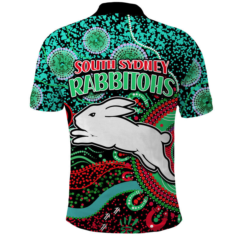 rabbitohs-rugby-polo-shirt-aboriginal-dots-verion