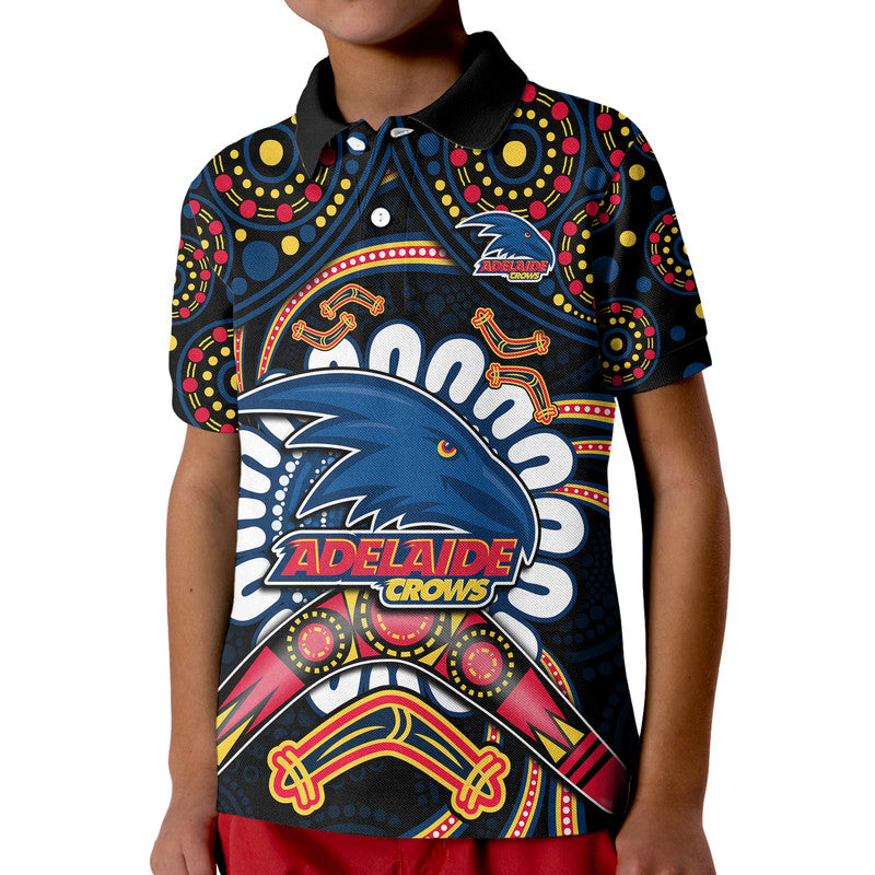 adelaide-crows-football-polo-shirt-boomerang-indigenous-dots