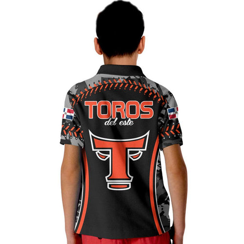dominican-toros-de-este-baseball-stitches-kid-polo-shirt-black