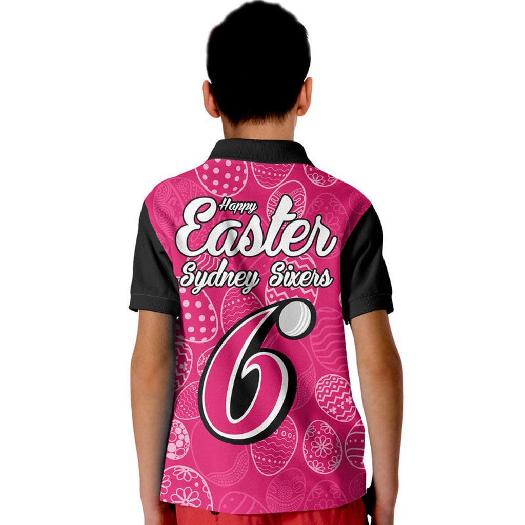sydney-sixers-cricket-happy-easter-day-kid-polo-shirt-simple-style
