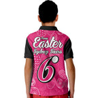 sydney-sixers-cricket-happy-easter-day-kid-polo-shirt-simple-style
