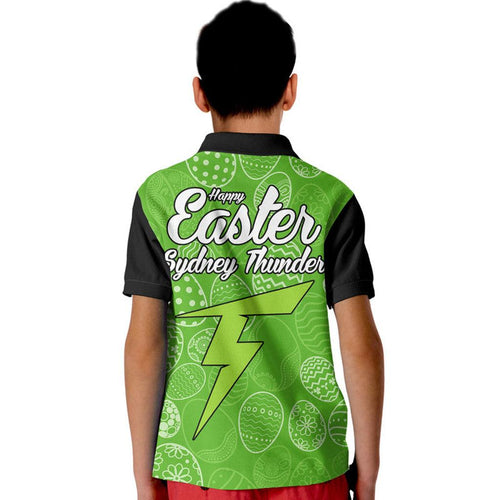 sydney-thunder-cricket-happy-easter-day-kid-polo-shirt-simple-style