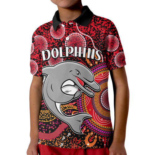 dolphins-rugby-polo-shirt-aboriginal-dots-verion