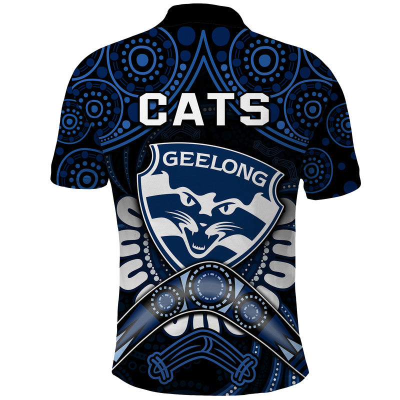 cats-football-polo-shirt-boomerang-indigenous-dots