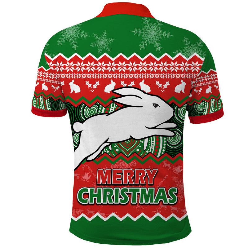 south-sydney-rabbitohs-aboriginal-christmas-vibe-polo-shirt