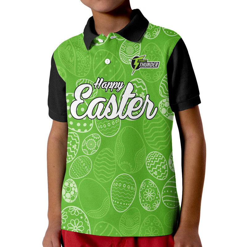custom-personalised-sydney-thunder-cricket-happy-easter-day-polo-shirt-simple-style