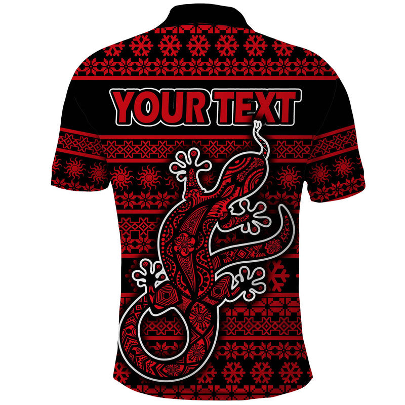 custom-personalised-australian-lizard-christmas-vibe-with-aboriginal-dot-painting-style-polo-shirt