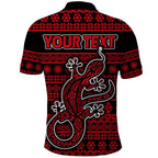 custom-personalised-australian-lizard-christmas-vibe-with-aboriginal-dot-painting-style-polo-shirt