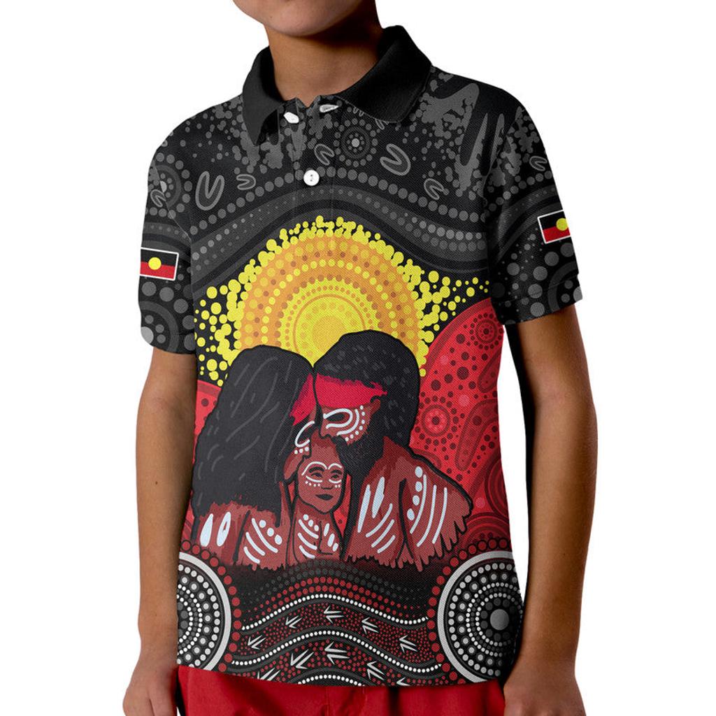 australia-indigenous-aboriginal-family-kid-polo-shirt