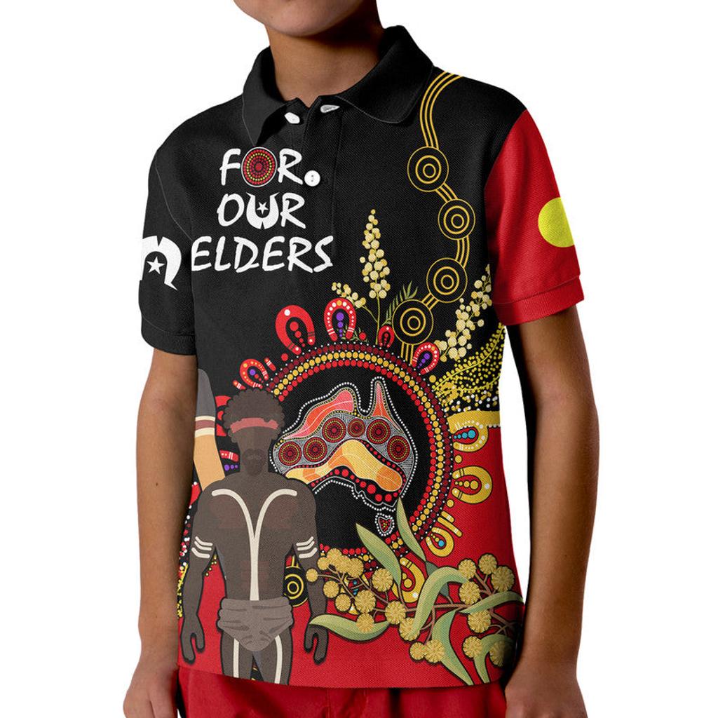 naidoc-2023-indigenous-kid-polo-shirt-australia-map-with-golden-wattle