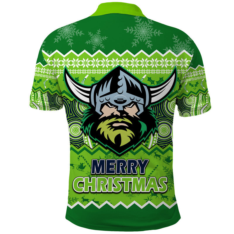 canberra-the-green-machine-raiders-aboriginal-christmas-vibe-polo-shirt