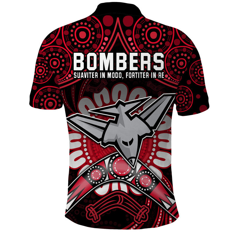 bombers-football-polo-shirt-boomerang-indigenous-dots