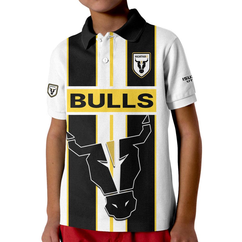 custom-personalised-macarthur-soccer-kid-polo-shirt-bulls-mascot