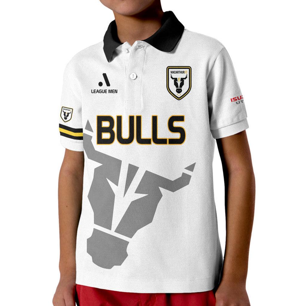 custom-personalised-macarthur-soccer-kid-polo-shirt-bulls-football-club-establish-march-2017