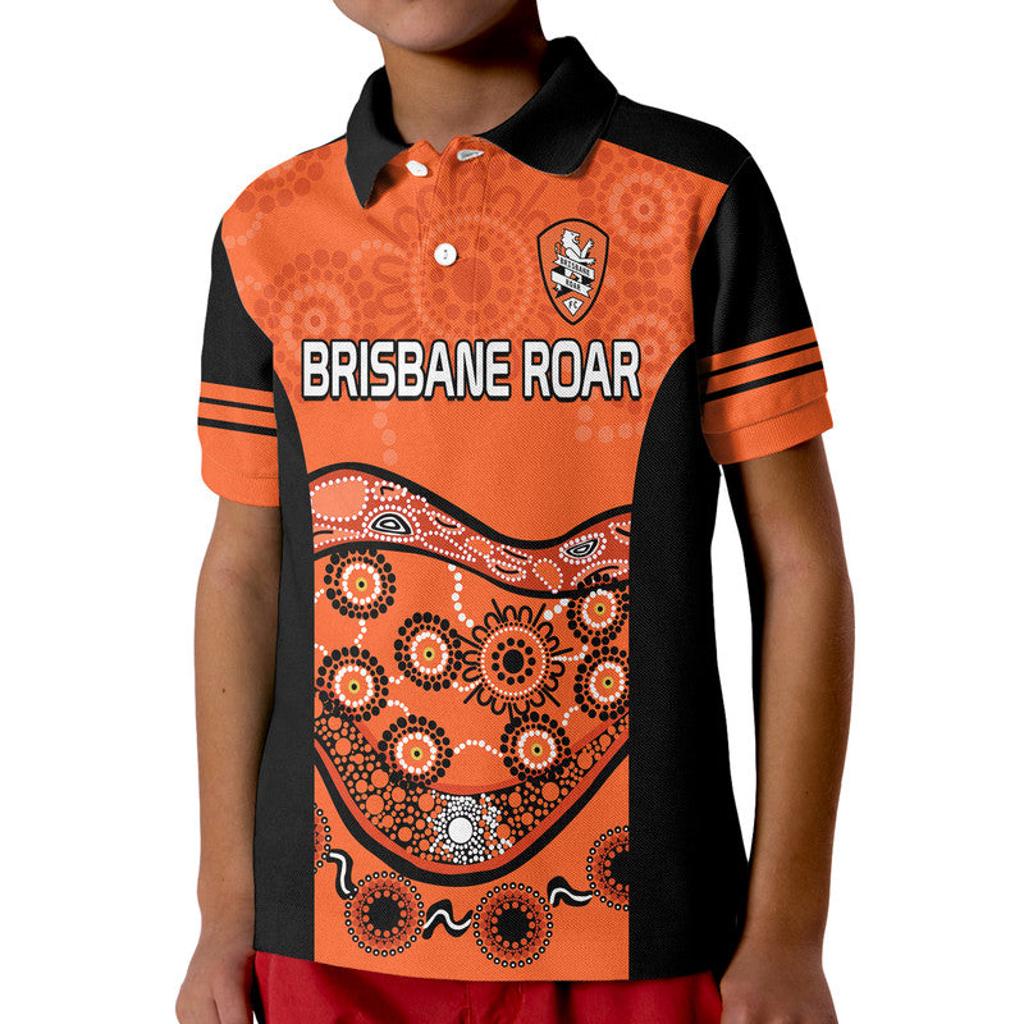 custom-personalised-brisbane-roar-soccer-kid-polo-shirt-aboriginal