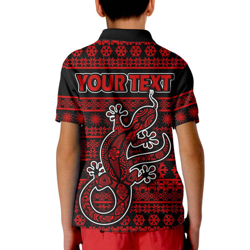 custom-personalised-australian-lizard-christmas-vibe-with-aboriginal-dot-painting-style-polo-shirt