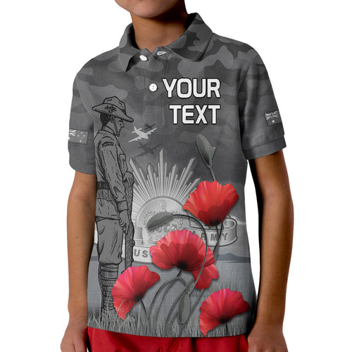 custom-personalised-remembrance-day-kid-polo-shirt-soldier-australian-army-rising-sun-with-red-poppy